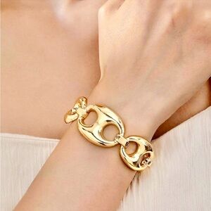 NEW Gold Abstract Cuff Bracelet